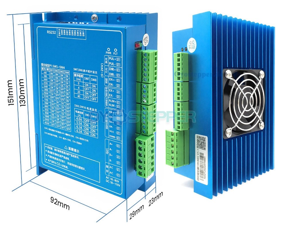 NEMA 34 Closed-Loop-Schrittmotor mit Encoder 4,5/8,5/12 Nm 1,8&deg;2-Phasen CNC Kit