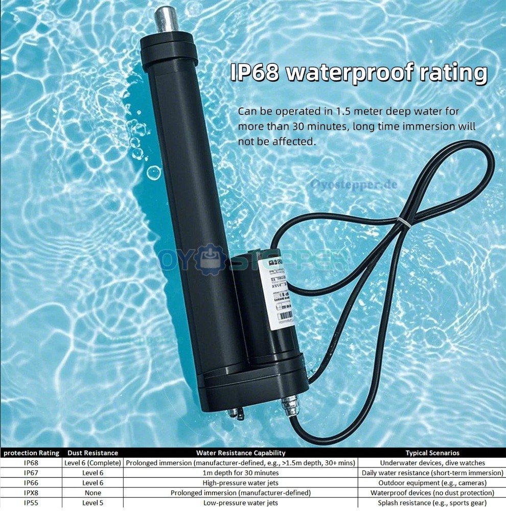 IP68 Elektrischer Linearantrieb 264 lbs 12V Motorisierte Linearantriebe f&uuml;r die industrielle Automatisierung