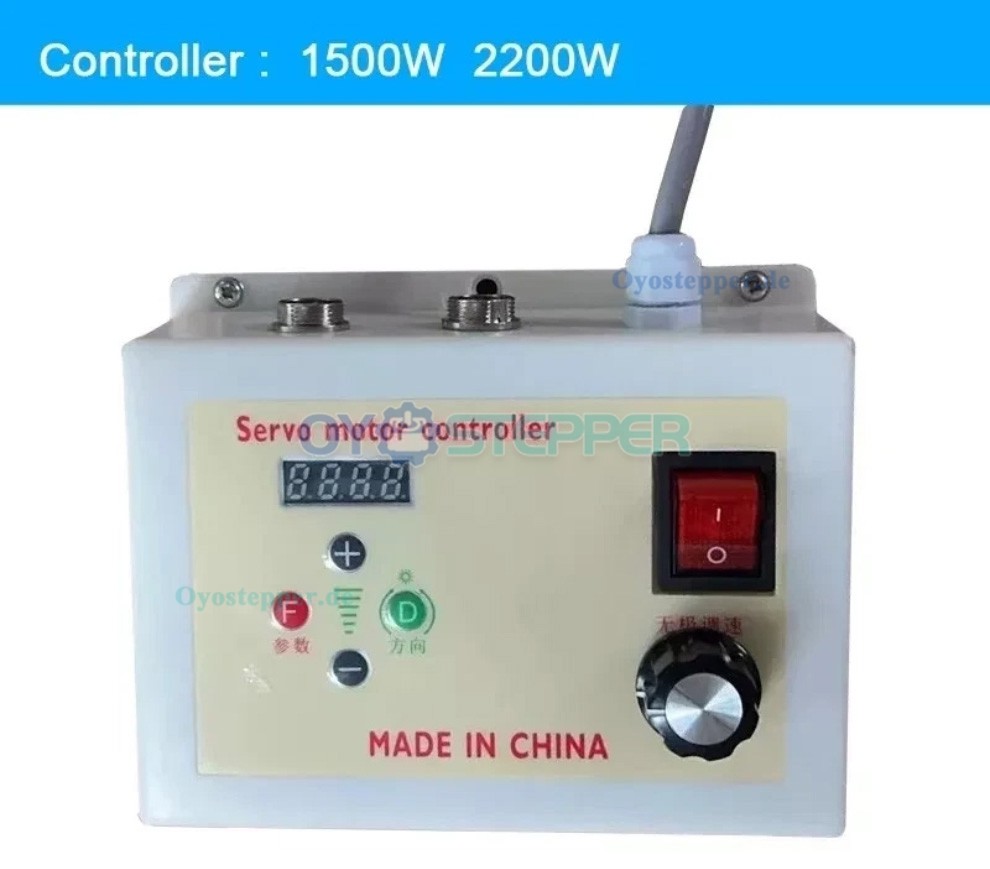 B&uuml;rstenloses AC Servomotor Set 550W/750W/1,1kW/1,5kW/2,2kW 1,85&ndash;6,85Nm mit Servoregler f&uuml;r CNC Maschinen