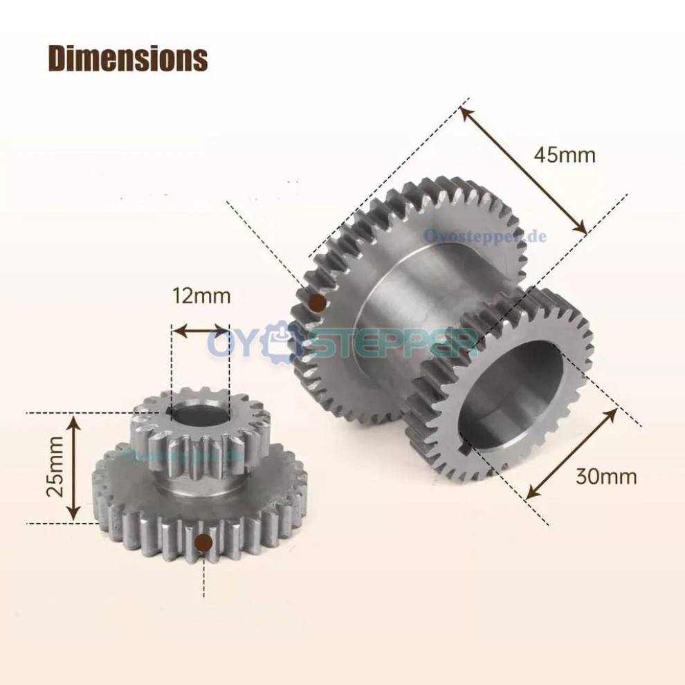 CJ0618 Doppelzahnradsatz für Hoch und Niedriggang von Mini Drehmaschinen CJ0618 Doppelzahnradsatz für Hoch und Niedriggang von Mini Drehmaschinen