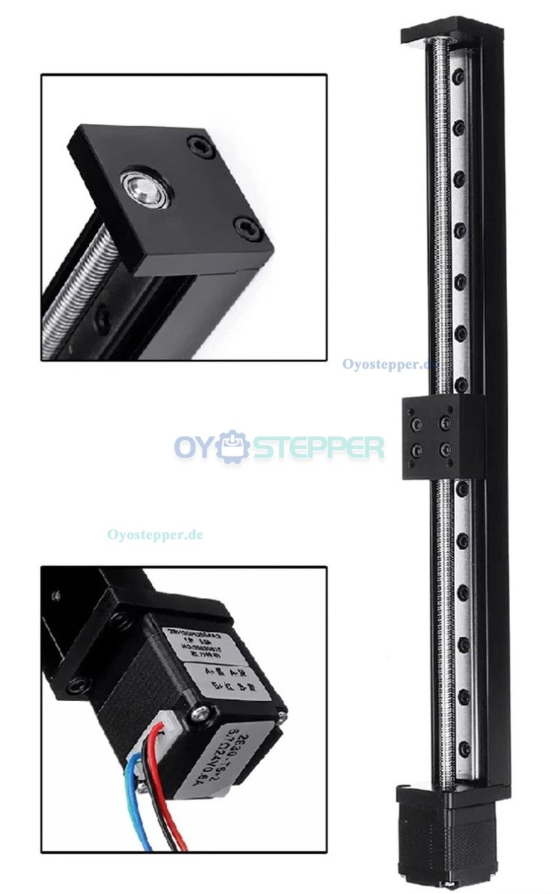 CNC-Lineartisch, Linearf&uuml;hrungsschiene, Mini-Motorisierter Lineartisch, Hub 5 bis 300 mm mit NEMA 11 Motor kit