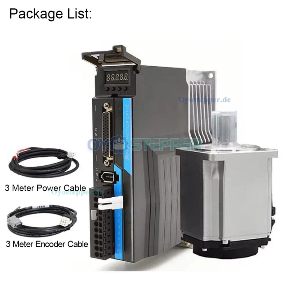 EtherCAT AC Servomotor Set 100W–1kW mit Servoregler 0,318–3,18Nm und 21 Bit Magnetencoder für CNC EtherCAT AC Servomotor Set 100W–1kW mit Servoregler 0,318–3,18Nm und 21 Bit Magnetencoder für CNC