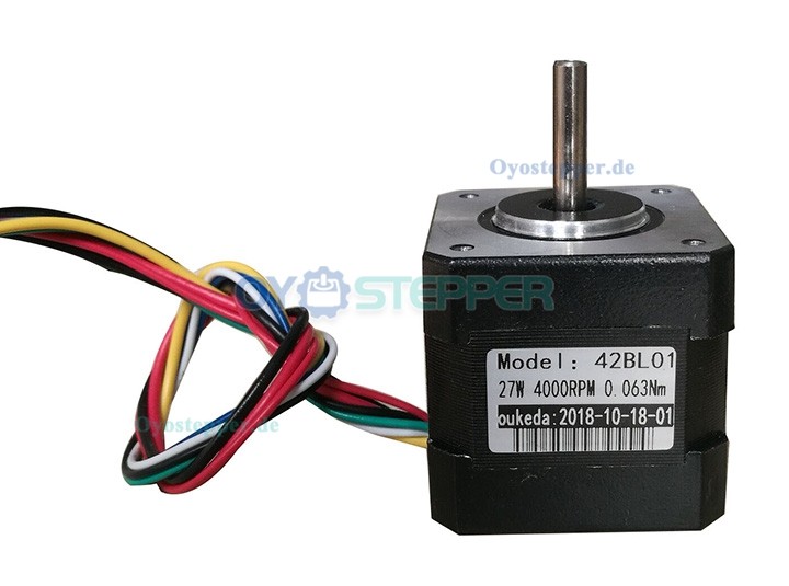 OUKEDA 3-Phasen Bürstenlose DC-Motor 24VDC, 6,3 / 12,5 / 18,8 Ncm, 4000 U/min Bürstenloser Gleichstrommotor