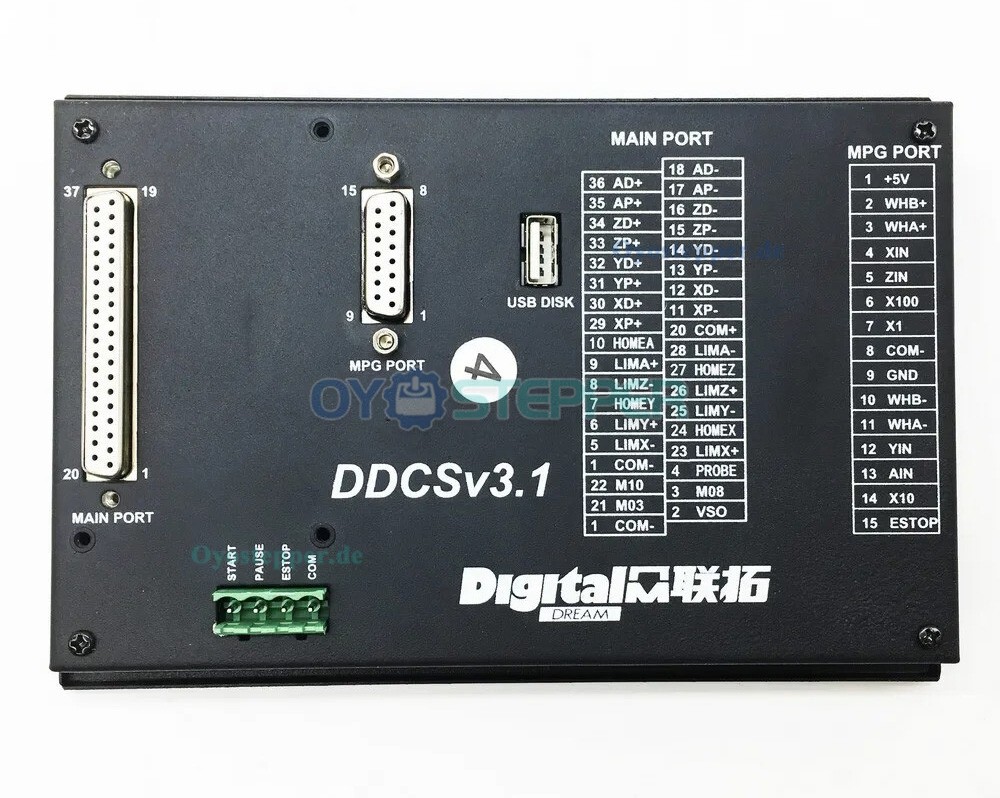 DDCS V3.1 Elektronischer numerischer CNC-Bewegungscontroller für 3/4 Achsen, Offline CNC-Standalone Steuerung 500 kHz DDCS V3.1 Elektronischer numerischer CNC-Bewegungscontroller für 3/4 Achsen, Offline CNC-Standalone Steuerung 500 kHz