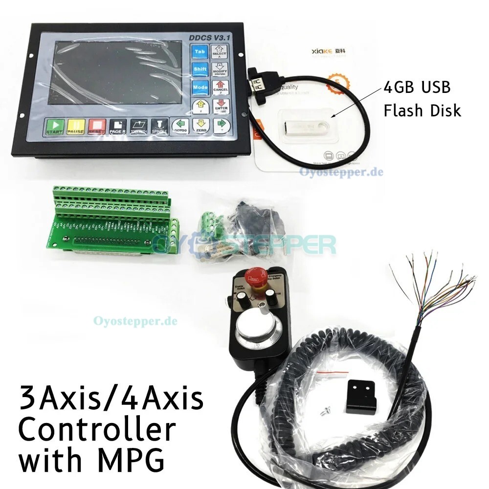 DDCS V3.1 Elektronischer numerischer CNC-Bewegungscontroller für 3/4 Achsen, Offline CNC-Standalone Steuerung 500 kHz DDCS V3.1 Elektronischer numerischer CNC-Bewegungscontroller für 3/4 Achsen, Offline CNC-Standalone Steuerung 500 kHz