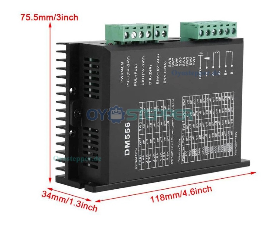 Mini Kugelgewindetrieb Linearmodul mit 1,2/2/3 Nm NEMA 23 Schrittmotor und Treibersatz DM556
