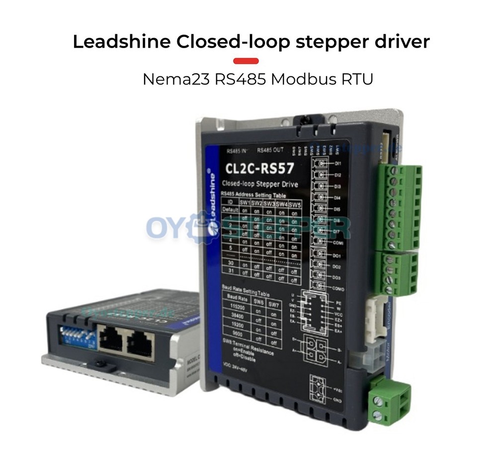 Leadshine CL2C-RS57 0–7 A 20–50 VDC Nema 23 RS485 Closed-Loop-Schritttreiber