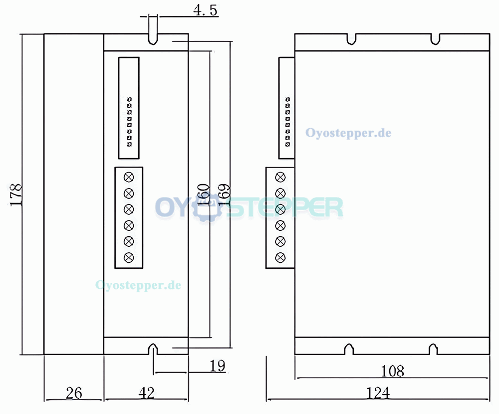 EC3522 Schrittmotortreiber 2,2&ndash;5A 110&ndash;220V AC f&uuml;r Nema 34 86 mm Dreiphasen Schrittmotoren