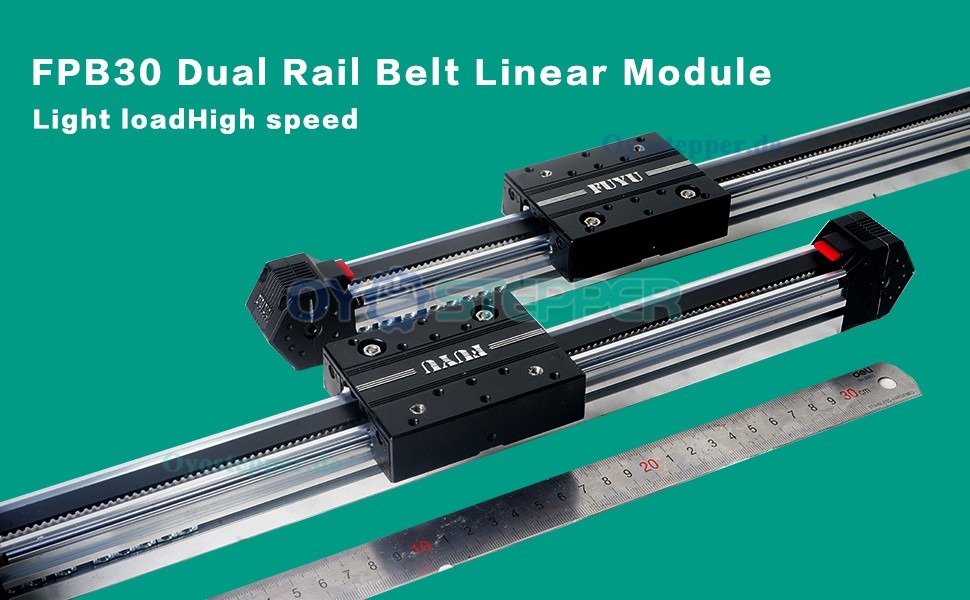 FPB30 Kompakter Linearführungstisch mit Riemenantrieb NEMA 17 Schrittmotor, CNC-kompatibel
