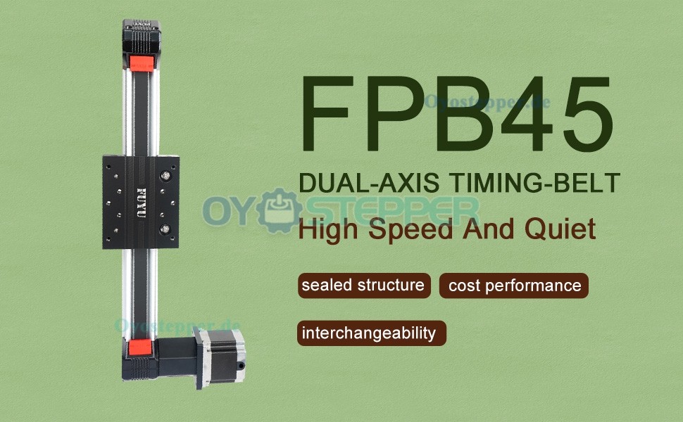 FPB45 Linearführung mit Riemenantrieb Lineartisch mit NEMA 23 Schrittmotor für CNC