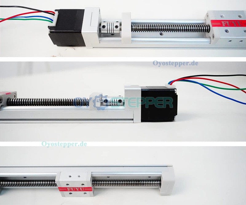 FSK30J Mini-Linearachse mit Leitspindel NEMA 14 Schrittmotor, Leiterprofilführung