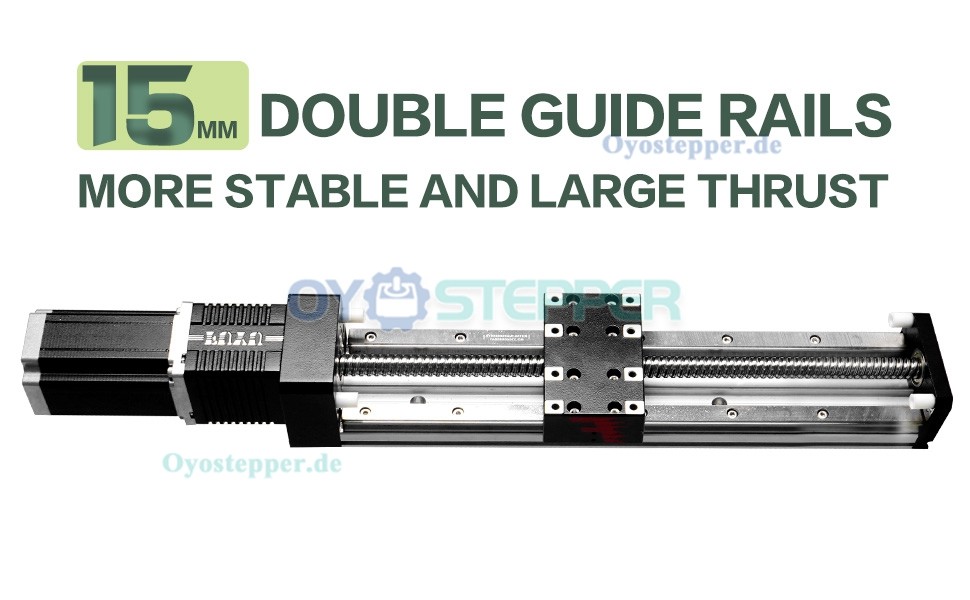 FSK80 Linearmodul mit 15mm Doppel-Schiene & Kugelgewindetrieb – NEMA 24 Schrittmotor