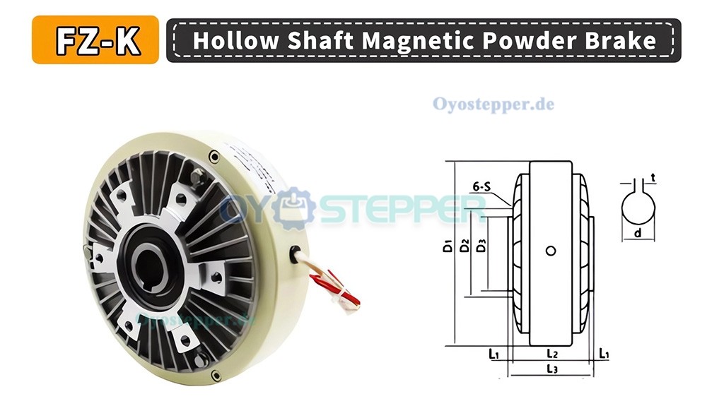 FZ-K Hohlwellen Magnetpulverbremse mit KDT-B-1000 Automatischer Zugspannungsregler Kit