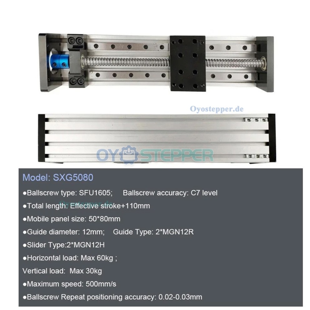 Elektrischer CNC-Lineartisch mit Kugelgewindetrieb und Schrittmotorsatz