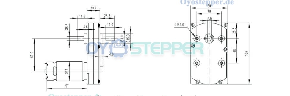 2 Stück DC-Getriebemotor mit Encoder, 12V / 24V, 50 kg·cm, Reduktionsgetriebe