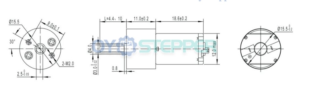 2 Stück DC-Getriebemotor, 6V / 12V, mit Stirnradgetriebe, 0,5 kg·cm, kompakter Elektromotor
