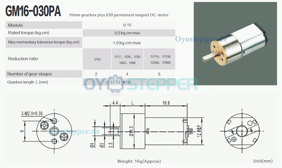 2 Stück DC-Getriebemotor, 6V / 12V, mit Stirnradgetriebe, 0,5 kg·cm, kompakter Elektromotor