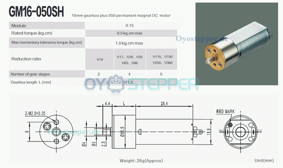 2 Stück DC-Getriebemotor, 6V / 12V, Stirnradgetriebe, 0,5 kg·cm, gebürsteter PMDC-Motor