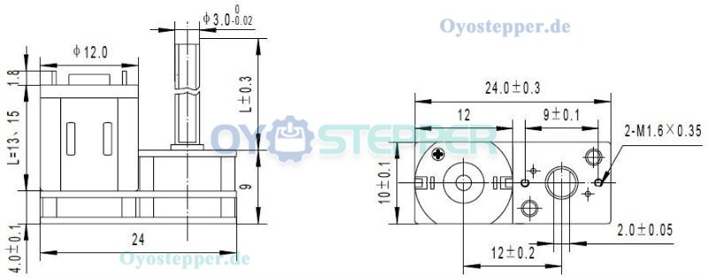 2 Stück Mini-DC-Getriebemotor, 2,4V / 5V, Permanentmagnet, 0,21–0,5 g·cm, kompakter Aufbau