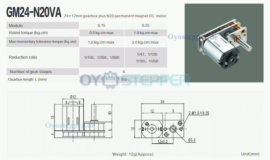2 Stück Mini-DC-Getriebemotor, 2,4V / 5V, Permanentmagnet, 0,21–0,5 g·cm, kompakter Aufbau