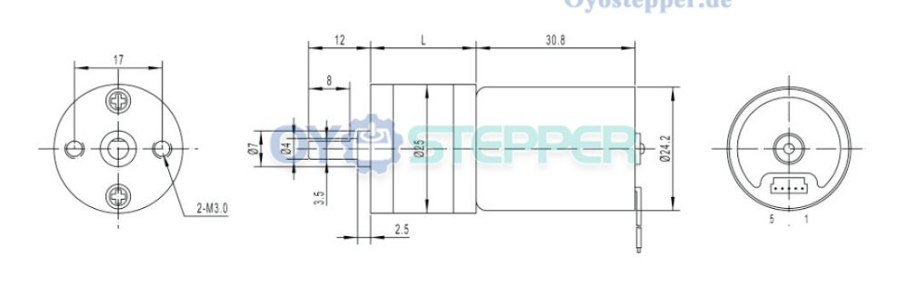 2 Stück BLDC-Getriebemotor 12V / 24V, mit Stirnradgetriebe, 0,2–5 kg·cm, Bürstenlose DC-Motor