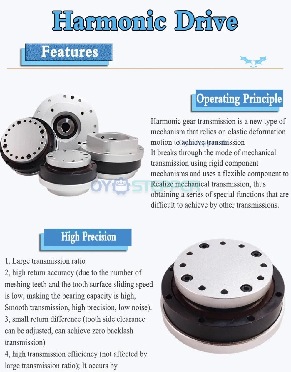 FA-Serie Harmonic-Drive-Getriebe,Untersetzungsverh&auml;ltnis 30:1 bis 120:1, f&uuml;r Servomotoren