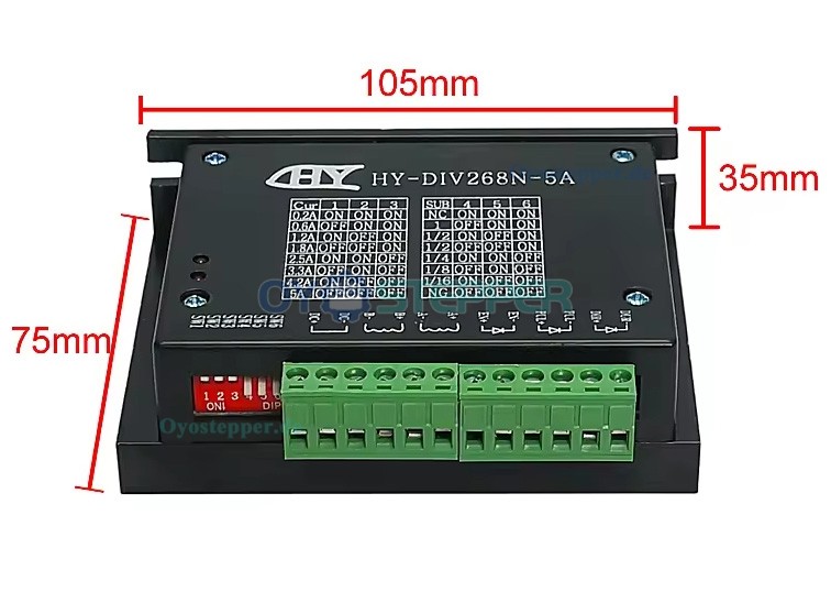 HY-DIV268N-5A 12–48V 0,2–5A Zweiphasen Hybrid-Schrittmotortreiber HY-DIV268N-5A 12–48V 0,2–5A Zweiphasen Hybrid-Schrittmotortreiber
