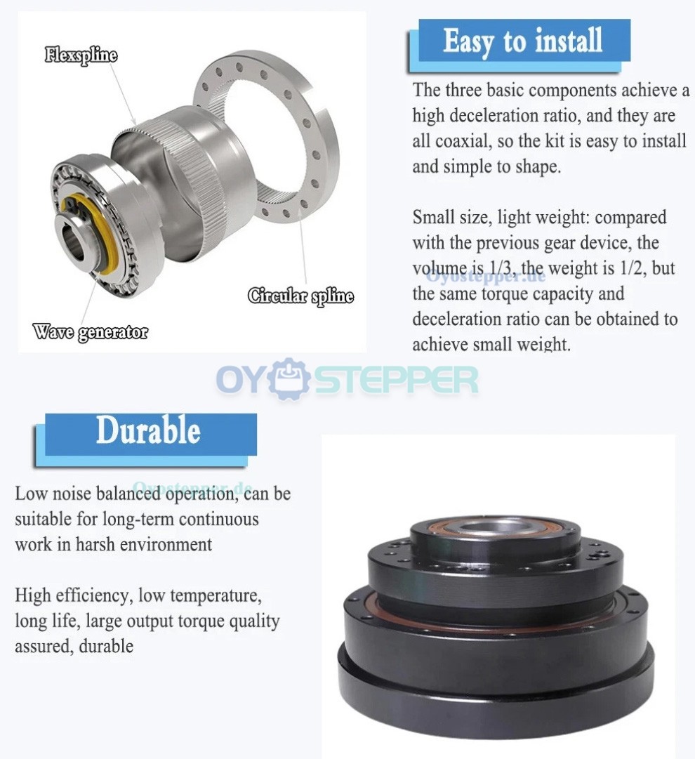 ZXK-Serie Harmonic-Drive-Getriebe,Hohlwellen-&Uuml;bersetzungsverh&auml;ltnis 30:1 bis 160:1, 30 Bogensekunden