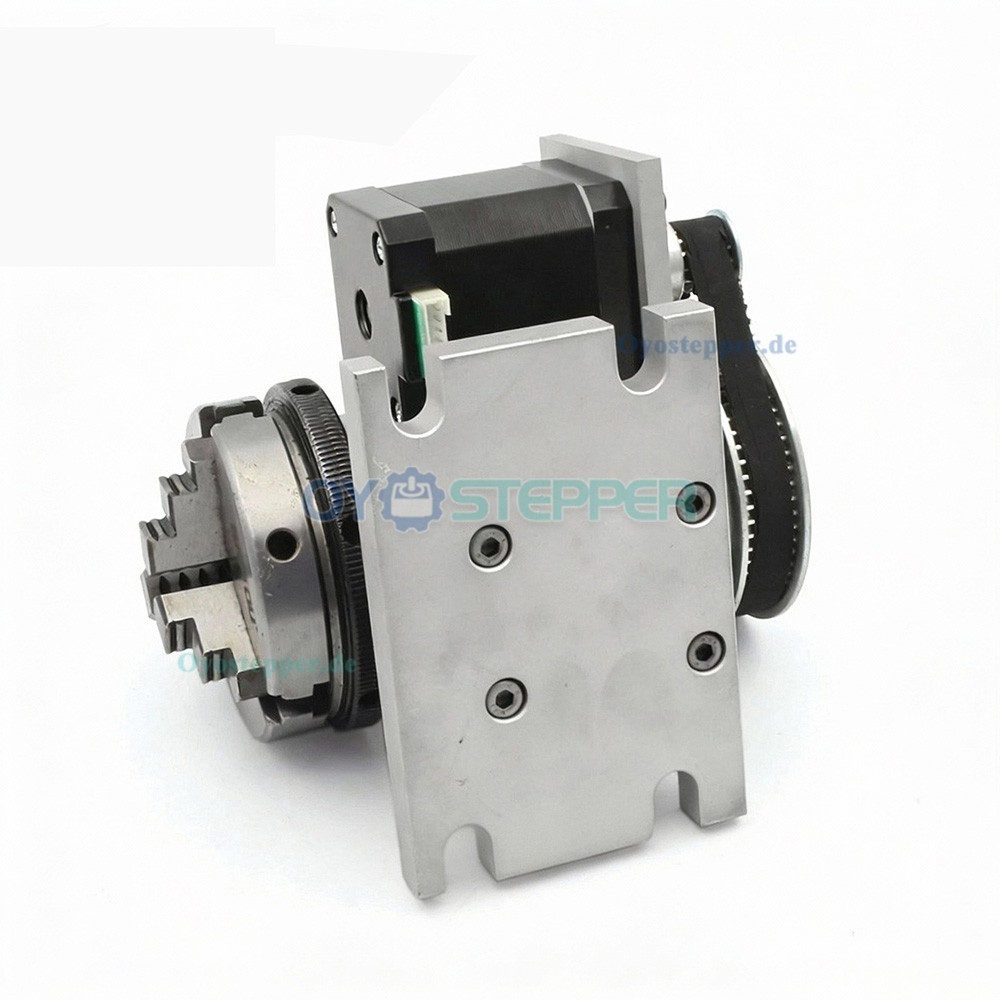 K11-65 CNC Drehachse als 4. Achse mit 65mm Dreibackenfutter Schrittmotor und Reitstock für CNC Fräsmaschinen K11-65 CNC Drehachse als 4. Achse mit 65mm Dreibackenfutter Schrittmotor und Reitstock für CNC Fräsmaschinen