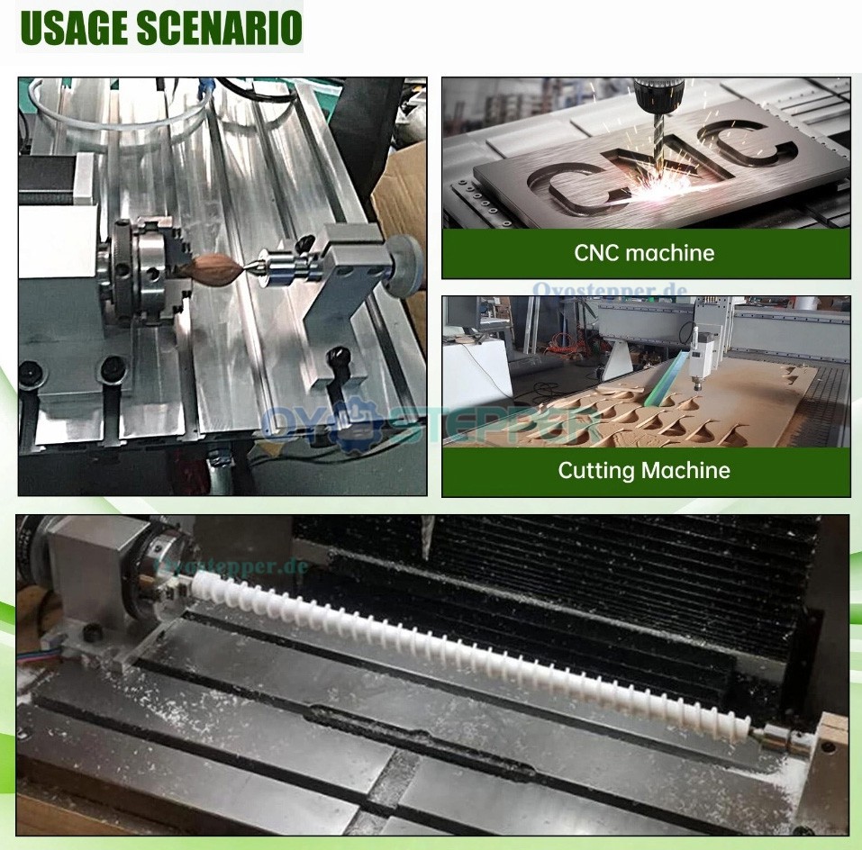 K11-65 CNC Drehachse als 4. Achse mit 65mm Dreibackenfutter Schrittmotor und Reitstock f&uuml;r CNC Fr&auml;smaschinen