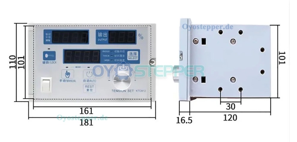 FZ-K Hohlwellen Magnetpulverbremse mit KC-812 Automatischer Zugspannungsregler Kit (mit Hall-Sensor)