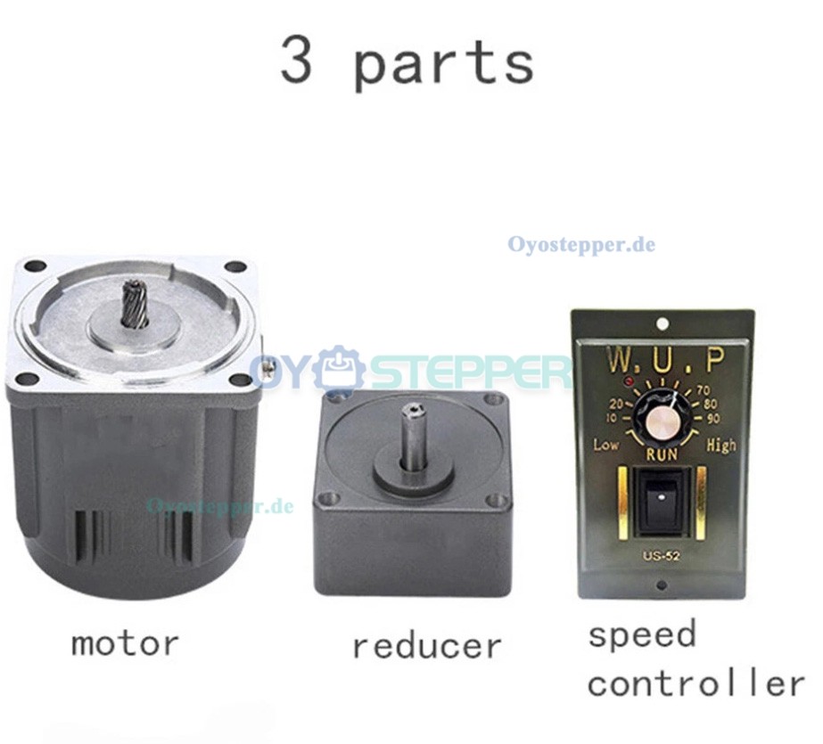 Einphasen AC Induktionsgetriebemotor 6W Übersetzung 180:1 7,5U/min mit Drehzahlregler Einphasen AC Induktionsgetriebemotor 6W Übersetzung 180:1 7,5U/min mit Drehzahlregler