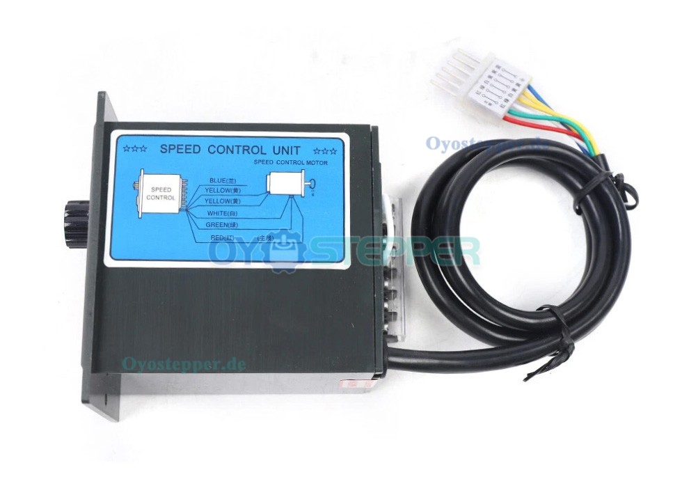 Einphasen AC Induktionsgetriebemotor 6W Übersetzung 180:1 7,5U/min mit Drehzahlregler Einphasen AC Induktionsgetriebemotor 6W Übersetzung 180:1 7,5U/min mit Drehzahlregler