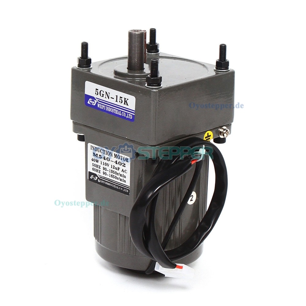 WUP AC Induktionsgetriebemotor 40W Übersetzung 15:1 3,8Nm drehzahlregelbar mit Drehzahlregler WUP AC Induktionsgetriebemotor 40W Übersetzung 15:1 3,8Nm drehzahlregelbar mit Drehzahlregler