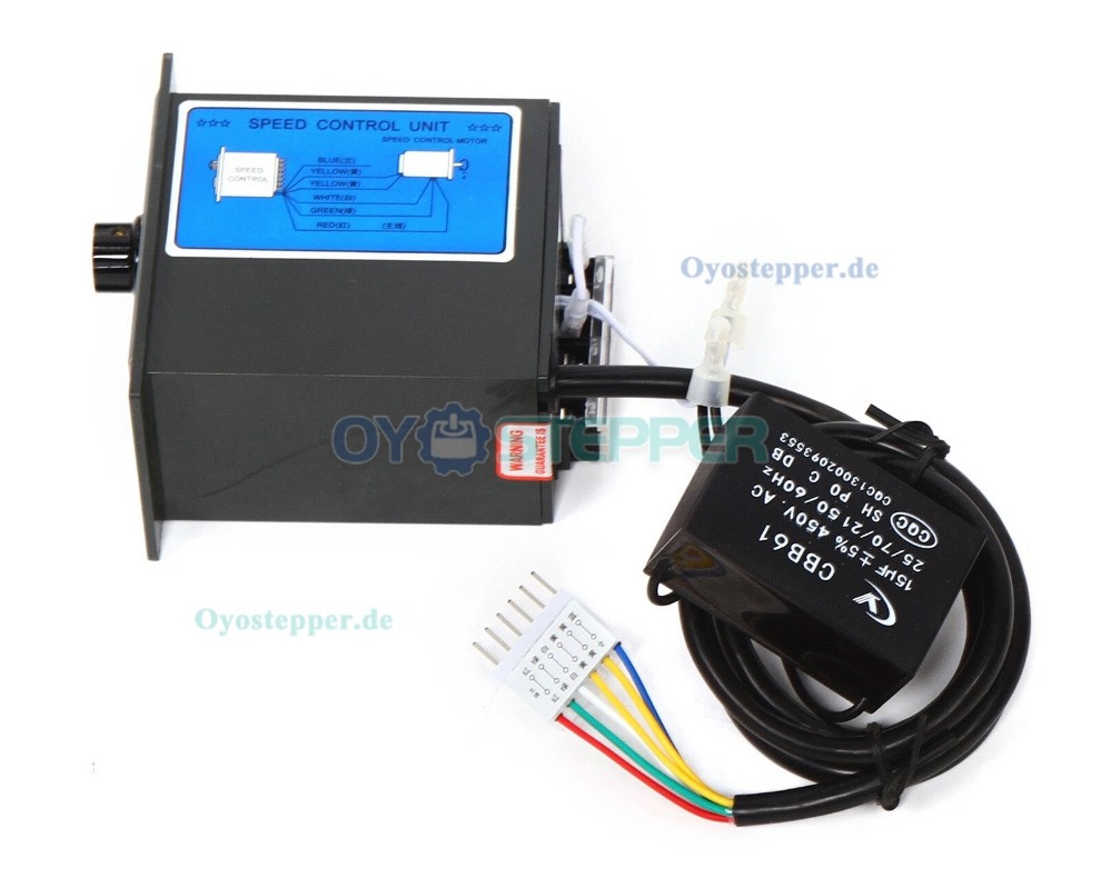 WUP AC Induktionsgetriebemotor 60W Übersetzung 10:1 3,8Nm 135U/min reversierbar mit Drehzahlregler WUP AC Induktionsgetriebemotor 60W Übersetzung 10:1 3,8Nm 135U/min reversierbar mit Drehzahlregler