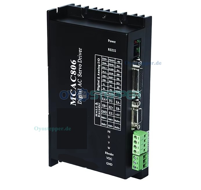 400W AC-Servomotor & Treiber-Kit, 60V, 8,4A, 1,27 Nm, 3000 U/min, mit 2500 Linien Encoder, 60 × 60 mm