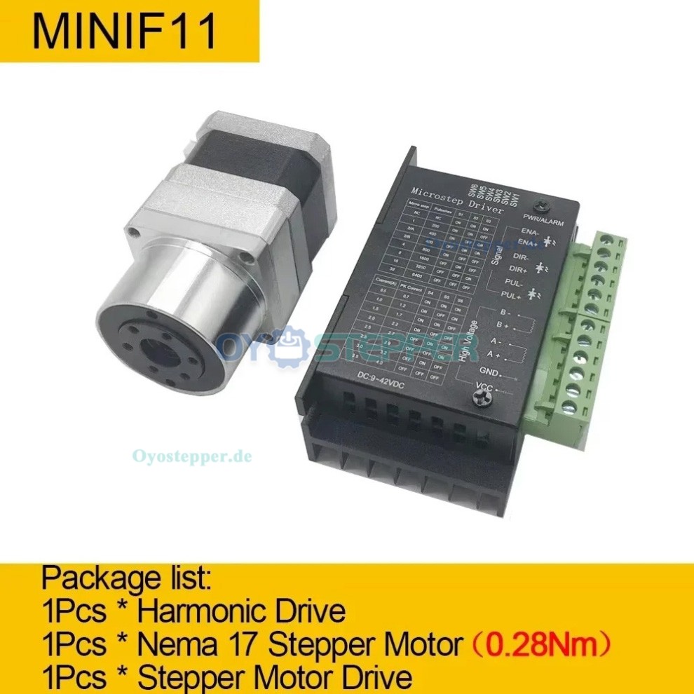 MINIS/MINIF-Serie, &Uuml;bersetzungsverh&auml;ltnis 30:1/50:1/100:1, Mikro-Harmonisches-Getriebe, Untersetzungsgetriebe