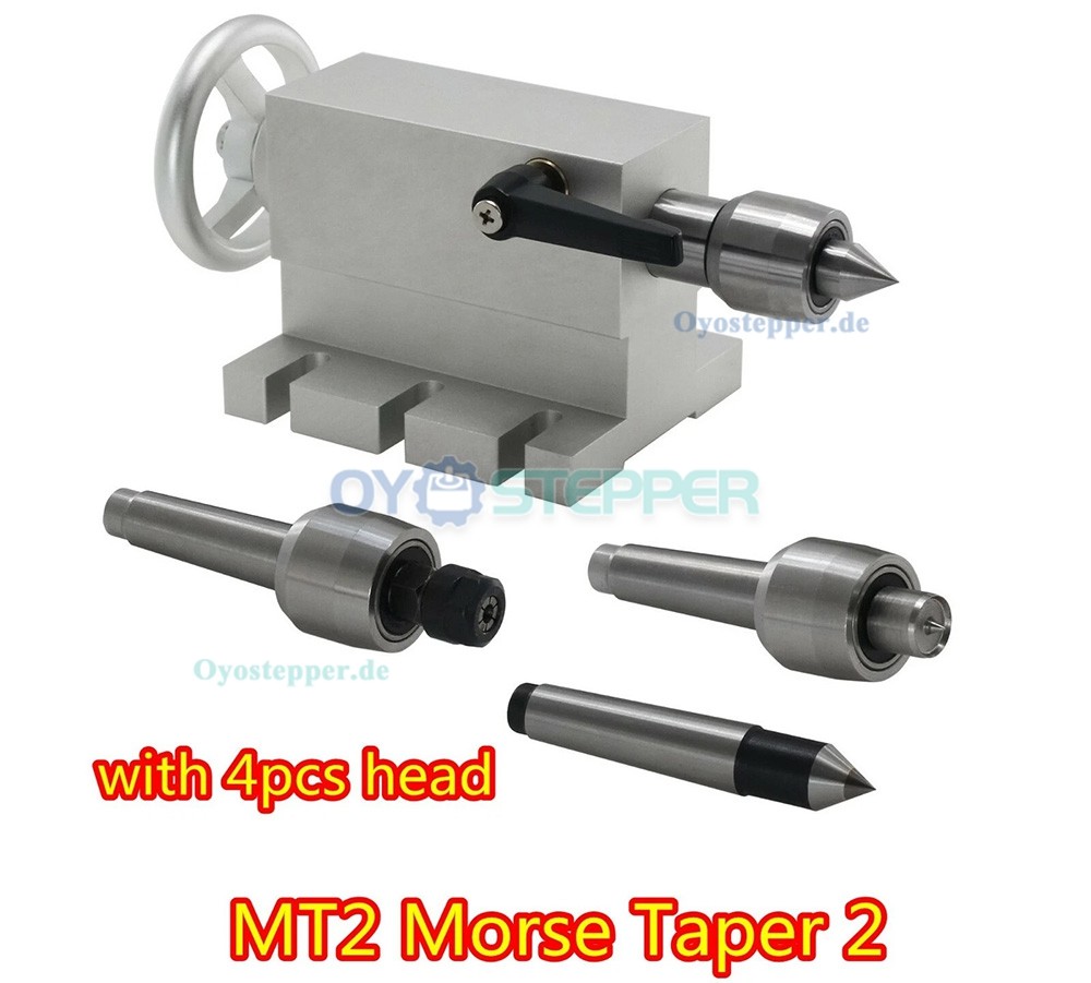 65mm verstellbarer Reitstock mit MK2 Aufnahme und 4 Wechselspitzen für CNC Fräs und Graviermaschinen 65mm verstellbarer Reitstock mit MK2 Aufnahme und 4 Wechselspitzen für CNC Fräs und Graviermaschinen