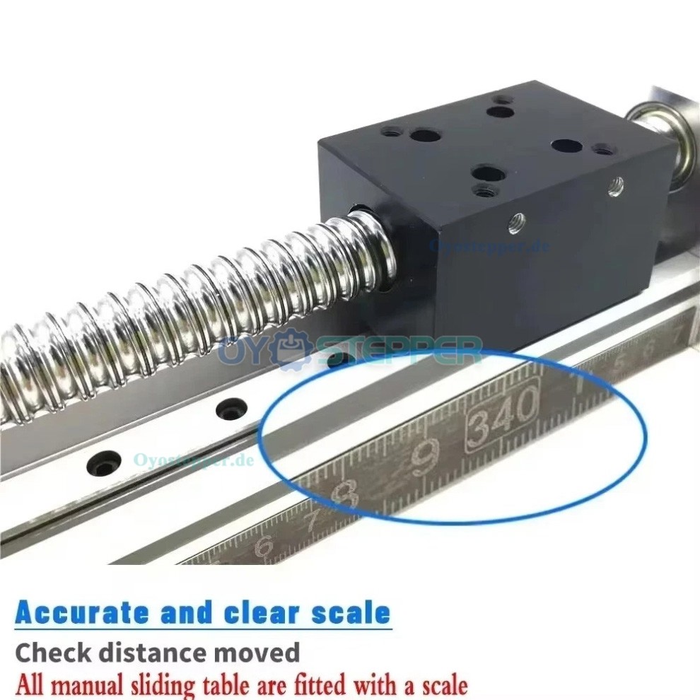 Manueller Linearf&uuml;hrungs-Schlitten mit Kugelgewindetrieb und Handrad (10-60 kg)