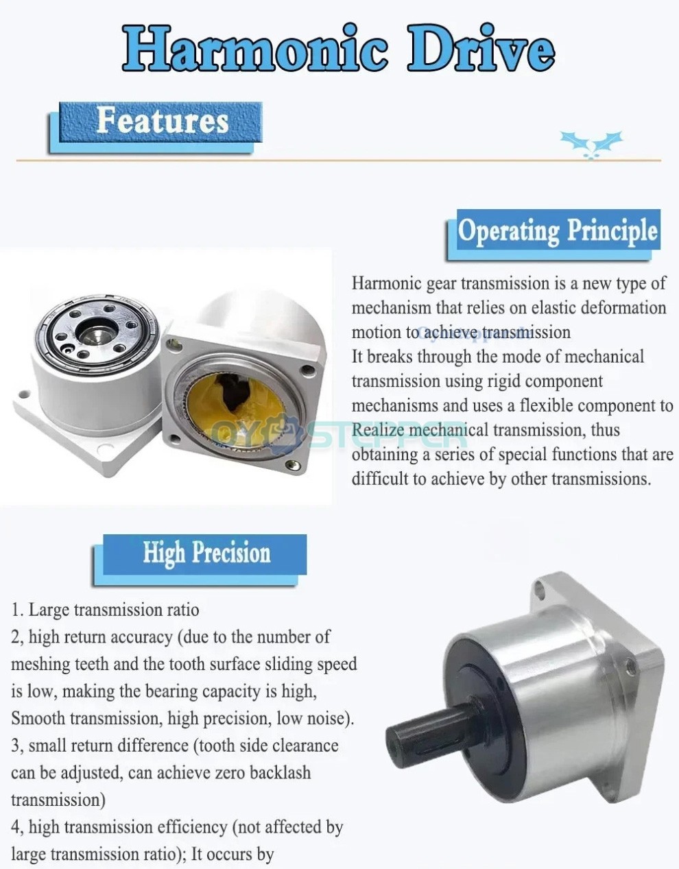 MINIS/MINIF-Serie, &Uuml;bersetzungsverh&auml;ltnis 30:1/50:1/100:1, Mikro-Harmonisches-Getriebe, Untersetzungsgetriebe
