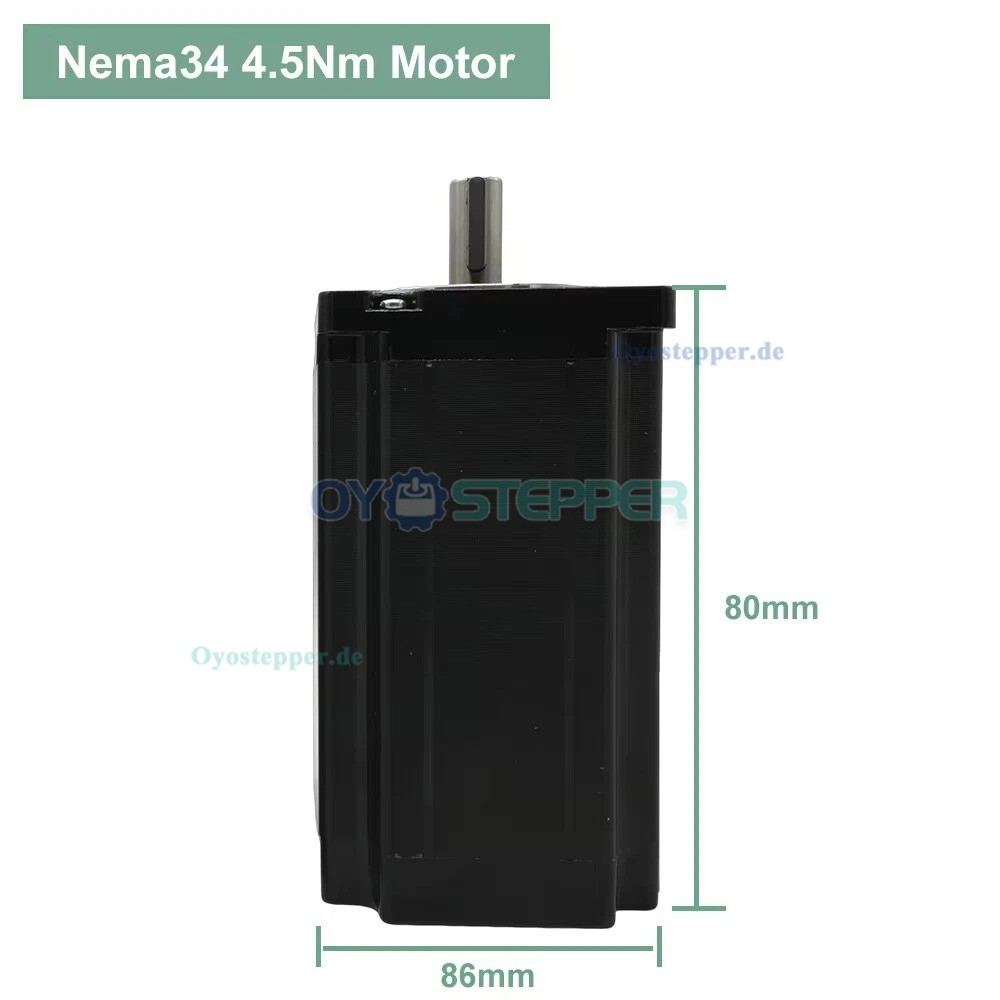 NEMA 34 86 mm Schrittmotor 4,5Nm/8,5Nm/12Nm 3 Phasen 1,8&deg;f&uuml;r CNC-Fr&auml;smaschinen und -Router