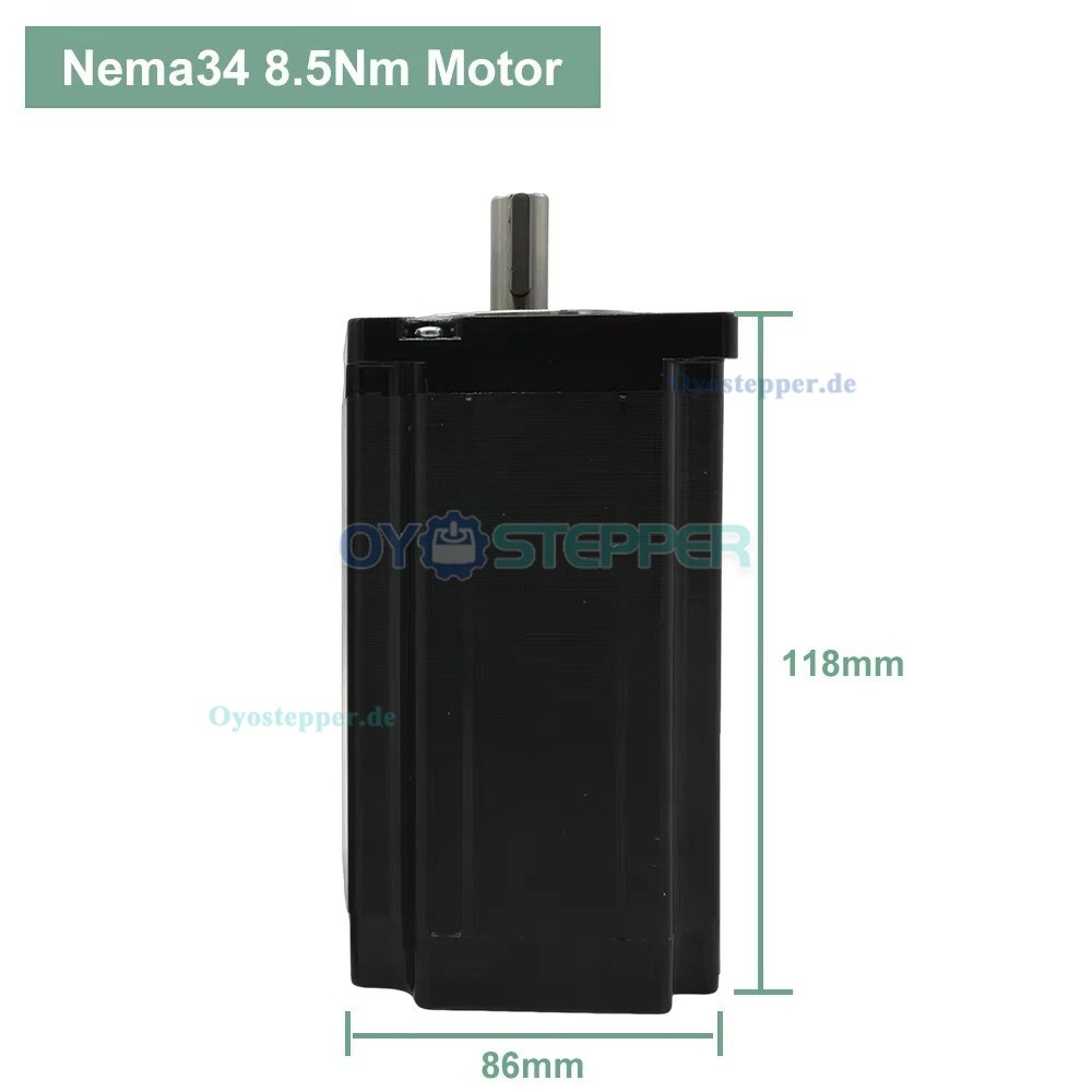 NEMA 34 86 mm Schrittmotor 4,5Nm/8,5Nm/12Nm 3 Phasen 1,8&deg;f&uuml;r CNC-Fr&auml;smaschinen und -Router