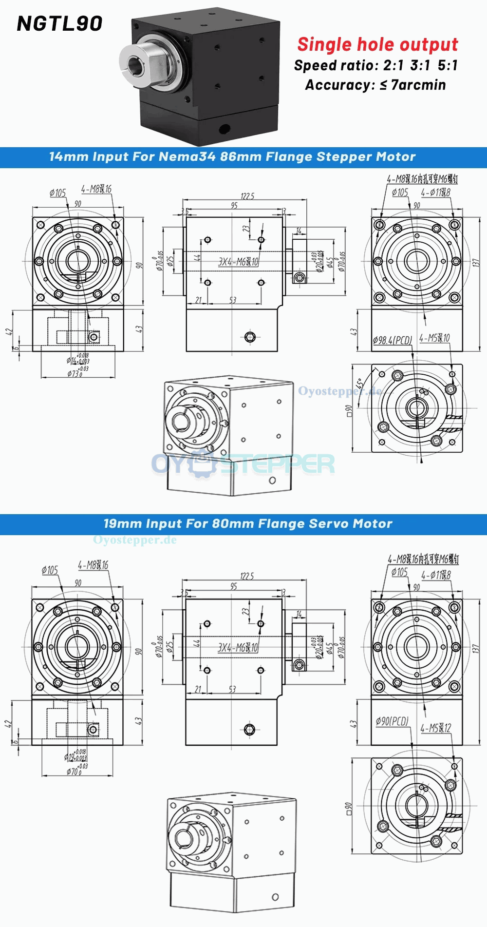 Winkel-Kegelradgetriebe, Untersetzungsgetriebe,Kommutator für NEMA 34 Schrittmotoren / 80 mm Servomotoren Winkel-Kegelradgetriebe, Untersetzungsgetriebe,Kommutator für NEMA 34 Schrittmotoren / 80 mm Servomotoren