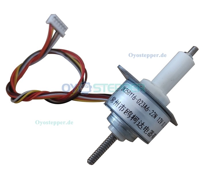 OUKEDA PM Linear-Schrittmotor mit Permanentmagnet, 15°, 0,23A, 4-Phasen, Ø25 × 16 mm