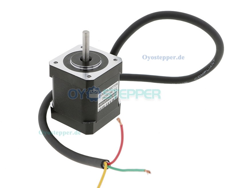 OUKEDA NEMA 17 Schrittmotor, 1,2°, 32 Ncm, 3-Phasen, 1,5A, 5,4V DC, D-Cut, 42 × 42 mm