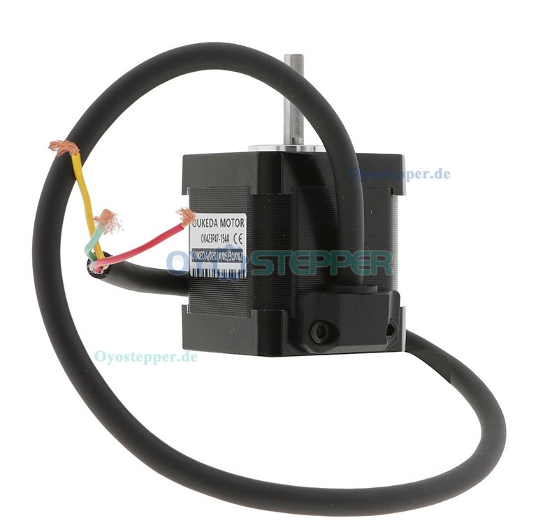 OUKEDA NEMA 17 Schrittmotor, 1,2°, 32 Ncm, 3-Phasen, 1,5A, 5,4V DC, D-Cut, 42 × 42 mm