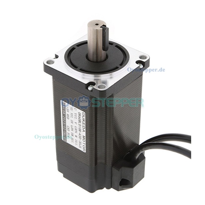Oukeda Bürstenloser Gleichstrommotor und BLDC-Treiber-Kit 95,55 Ncm 300W 24V/48V 3000 U/min Drehstrom