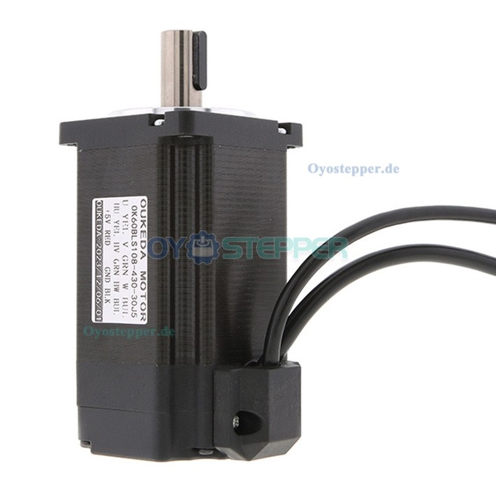 Oukeda Bürstenloser Gleichstrommotor und BLDC-Treiber-Kit 95,55 Ncm 300W 24V/48V 3000 U/min Drehstrom