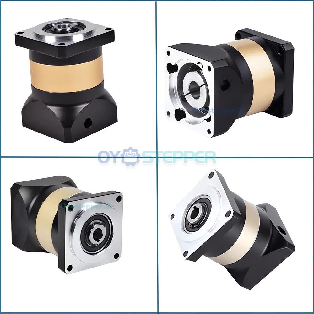 Planetengetriebe mit Hohlbohrung und Abtrieb für NEMA 23, 34 Schrittmotoren und 80/110/130/180mm Servomotoren Planetengetriebe mit Hohlbohrung und Abtrieb für NEMA 23, 34 Schrittmotoren und 80/110/130/180mm Servomotoren