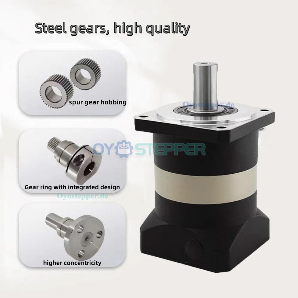 PLF090 Planetengetriebe für NEMA 34 Schrittmotoren und 80mm Servomotoren (750W) PLF090 Planetengetriebe für NEMA 34 Schrittmotoren und 80mm Servomotoren (750W)